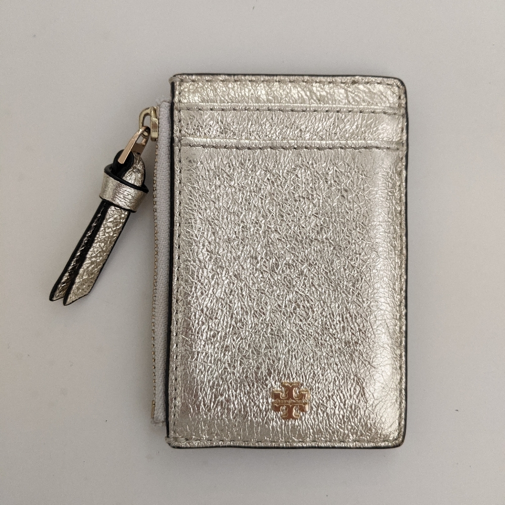 Tory Burch Silver Card Holder